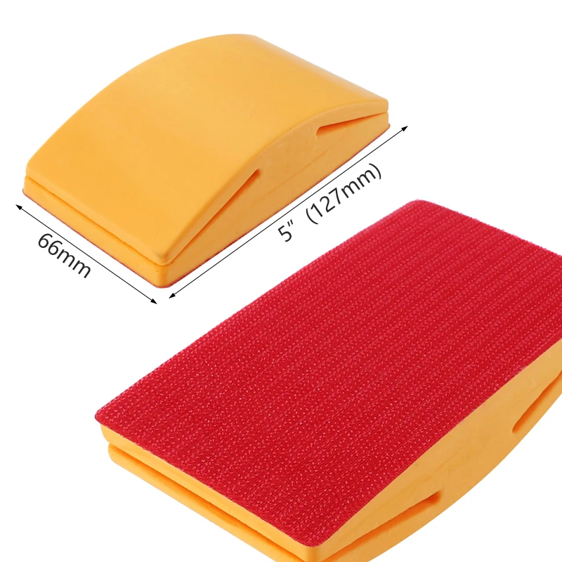 5 pollici Blocco di Levigatura di Gomma Gancio Loop Backup Pad Carta Vetrata Supporto A Mano Rettifica Blocco di Lucidatura Strumenti
