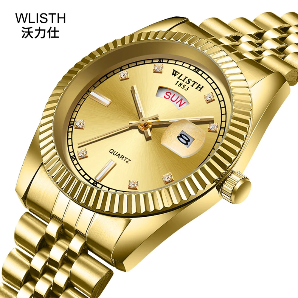 

WLISTH Watch Man 2023 Good Quality Gear Quartz Wristwatch Classic Eternal Fashion Men Watches Male Saat Dropshipping Men's Watch