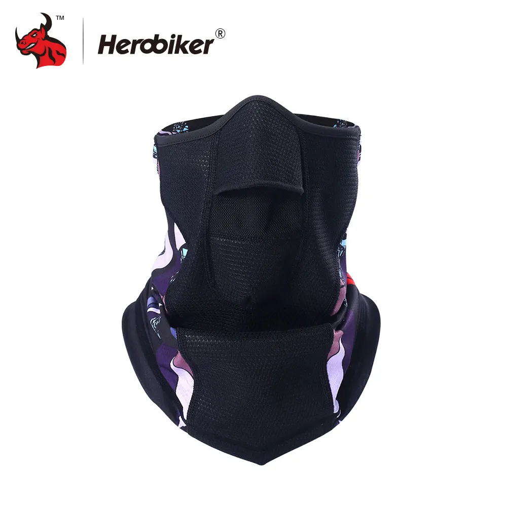 HEROBIKER Motorcycle Face Mask Balaclava Summer Moto Bikers Mask Motorcycle Bicycle Face Shield Motorcycle Sun-protection