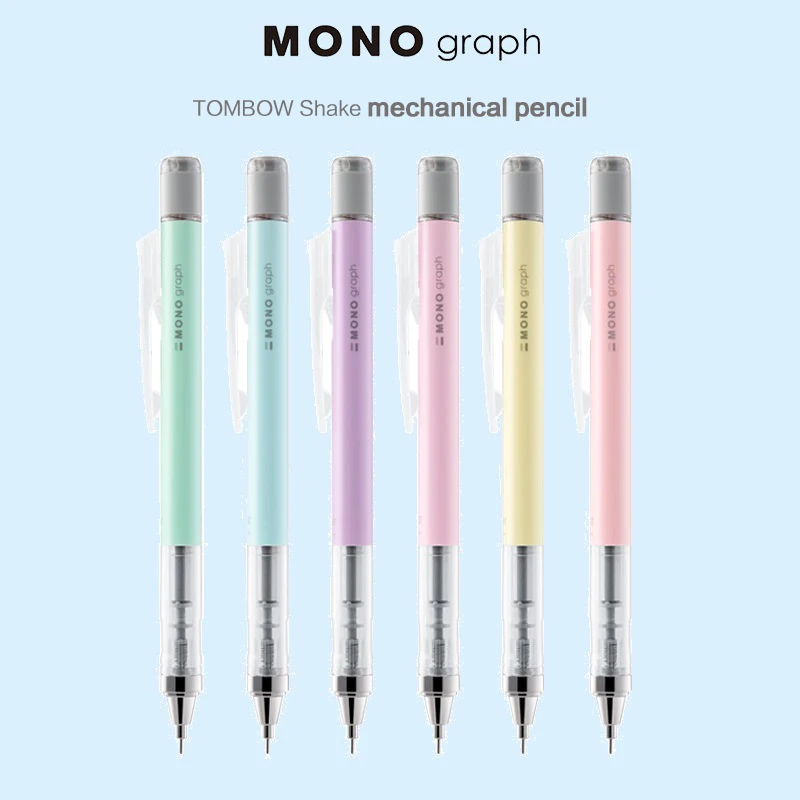 1Pc 0.3Mm 0.5Mm Jepang TOMBOW MONO Grafik Goyang Keluar Memimpin Pensil Mekanis Otomatis Pensil Kreatif Pemodelan Siswa alat Tulis