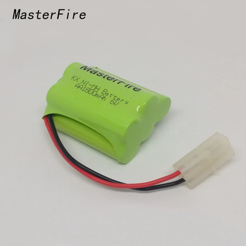 

MasterFire 5pack/lot New 6V 5x AA 1800mAh Ni-MH Battery Cell Rechargeable NiMH Batteries Pack with plug