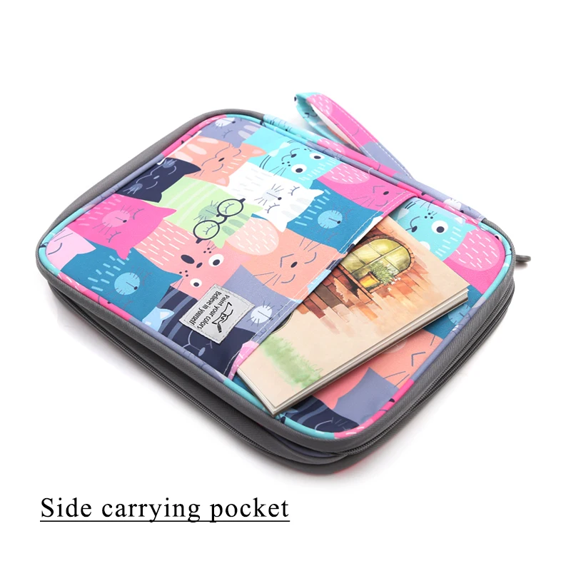 192 Slots Large Capacity Pencil Bag Case Organizer Cosmetic Bag For Colored Pencil Watercolor Pen Markers Gel Pens Great Gifts