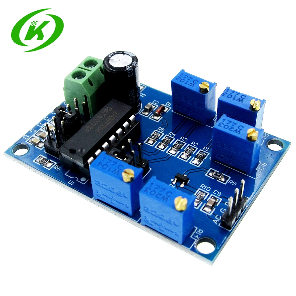 Generador de señal ICL8038, frecuencia media/baja, 10Hz-450KHz, módulo generador de onda Triangular/Rectangular/sinusoidal, 12V a 15V