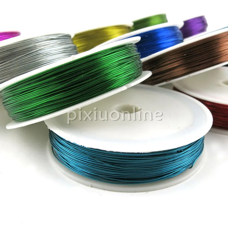 1roll/pack J207 40m Colorful Iron Wire Multi Color Thin Iron Line for DIY Model Making and Binding Free Shipping Canada USA