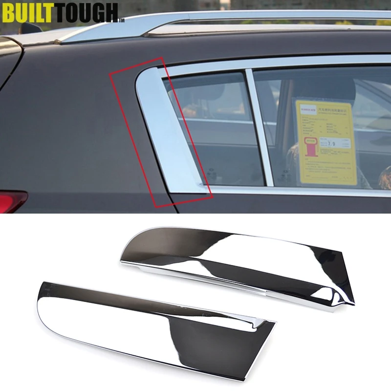 For Kia Sportage 2011 2012 2013 2014 2015 Chrome Rear Trunk Window C-Pillar C Pillar Post Cover Trim Molding Garnish Decoration