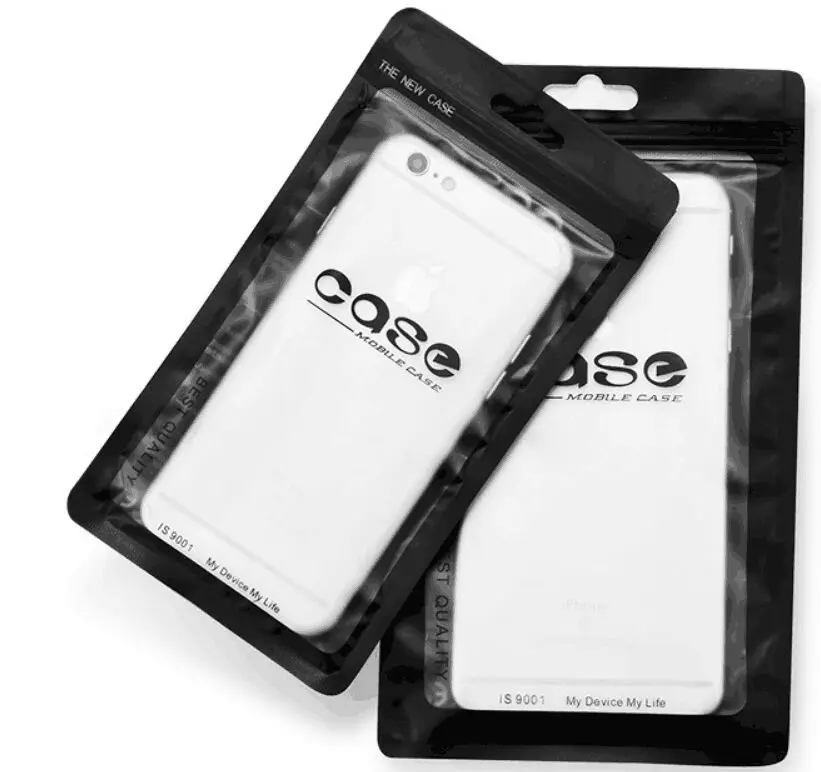 

12*21cm 5000pcs Plastic zipper Bag CellPhone Mobile Phone Case Cover Packaging Package Zip lock accessories earphone case bag