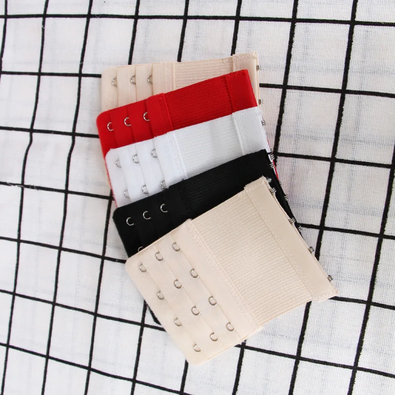 1PC Bra Extenders Strap Buckle Extension 3 Rows 4 Hooks Clasp Straps Bra Strap Extender Sewing Tool Intimates Accessories