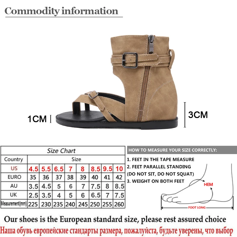 Gdgydh Women Summer Sandals Flip-Flop Side Zip Ladies Flat Casual Shoes Ankle Wrap Elegant Rome Summer Shoes Black Good Quality