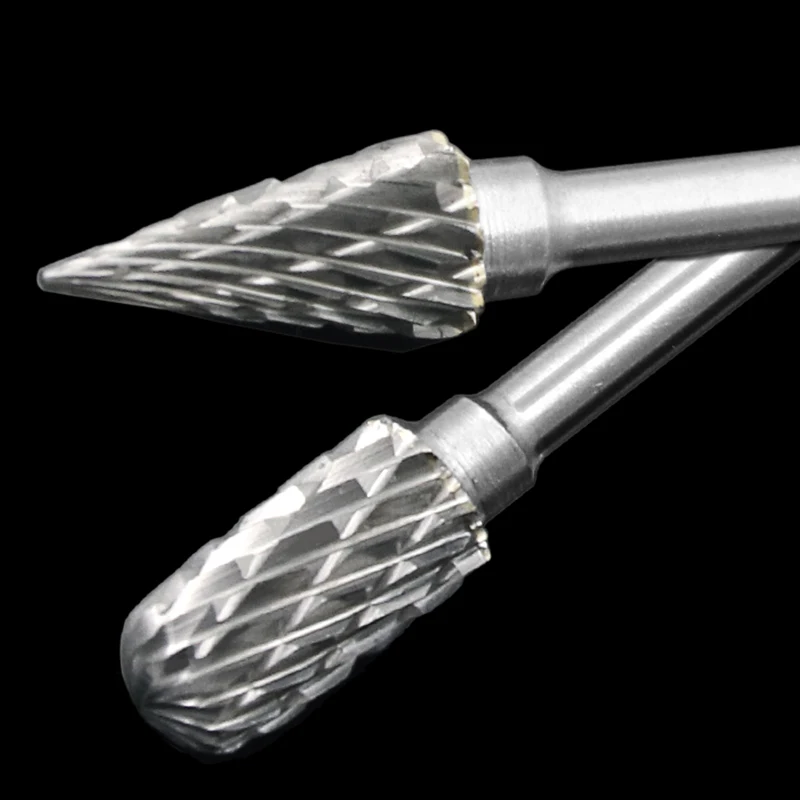 10 قطعة 1/8 "عرقوب التنغستن كربيد قاطعة المطحنة الروتاري brocas com escareador hss الصلب مخروط عدة حفر الماس الحفر 10 مللي متر
