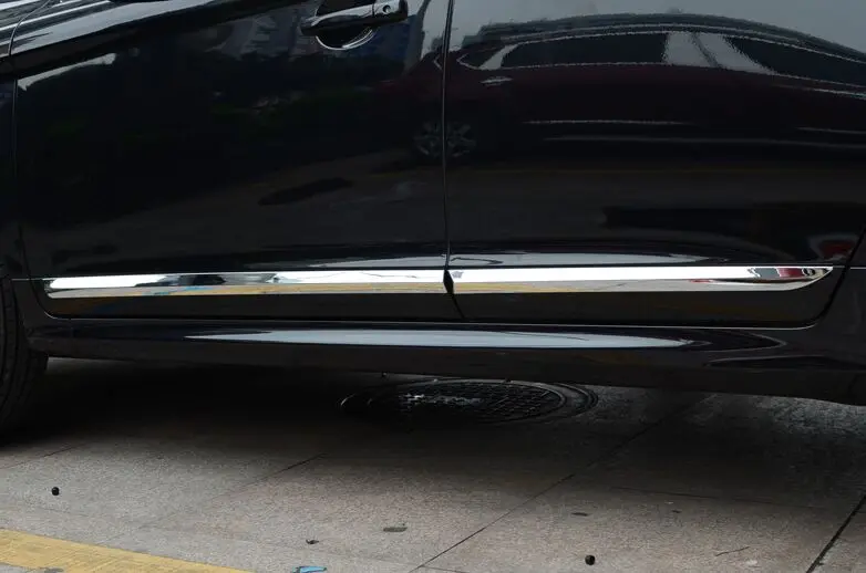 Stainless steel Trim For Volvo XC60 XC 60 2014 2015-2016 Accessories Side Door Car Body Molding Cover 4pcs/set
