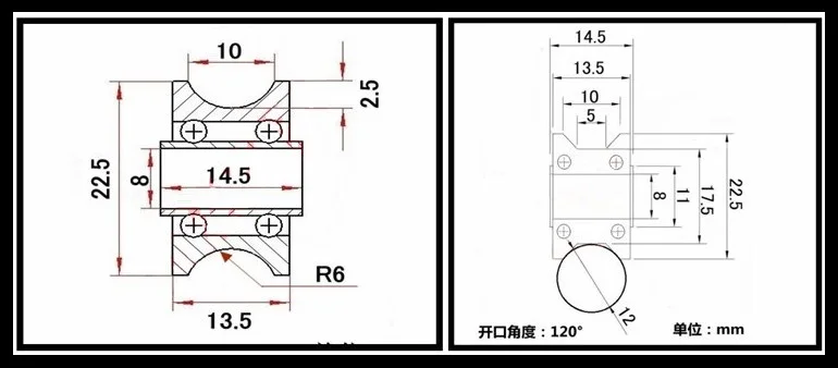 5 sztuk U22/T22 + 5 sztuk M8 śruba 8x22.5x14.5x13.5mm stal łożyskowa łożysko kulkowe z głębokim rowkiem ślady przewodnik spacerowy szyna łożyska