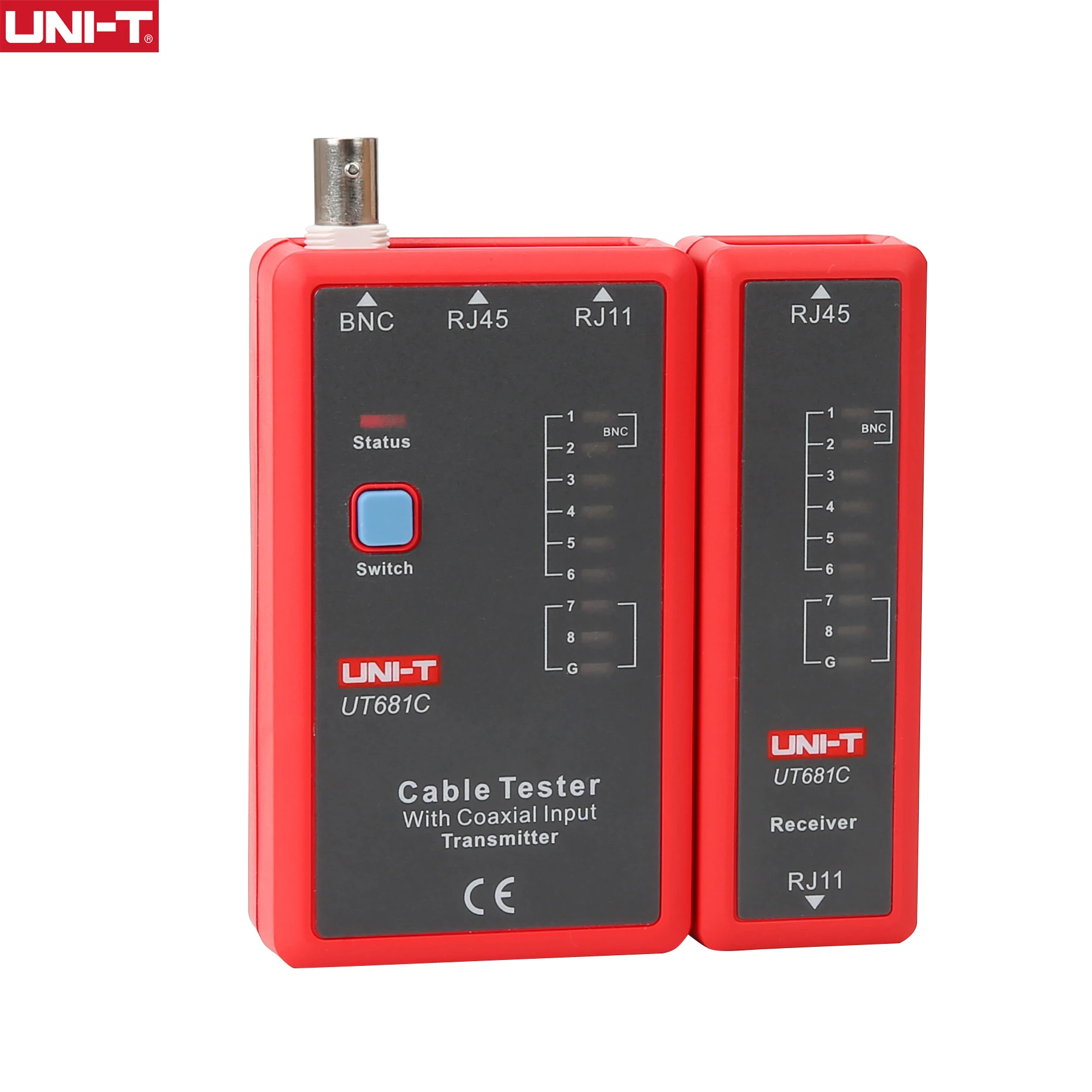 Imagem -03 - Uni-t-professional Network Cabo Tester Ethernet Lan Detector Line Finder Telefone Wire Tracker Rj45 Rj11 Bnc Ut681c