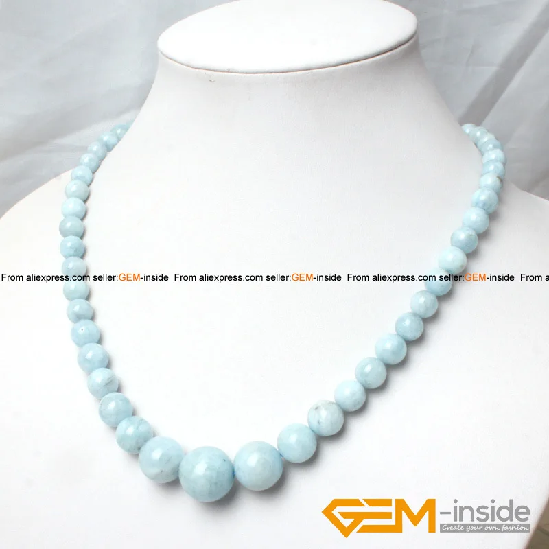 Round Graduated Natural Stone Beads For Jewelry Making Strand 15 Inches Loose DIY Necklace