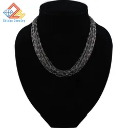 Fashion Black Charm Necklace 20 Water Chain Trendy Choker Necklace for Women