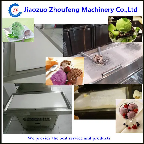 Marble table frying ice cream machine yogurt fruit fried icecream making machine