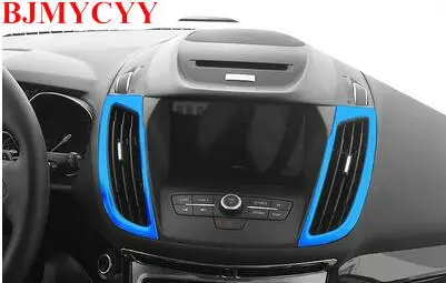 

BJMYCYY 2PCS Car central air-conditioning outlet stainless steel decorative boxes on both sides for ford escape kuga 2015-2017