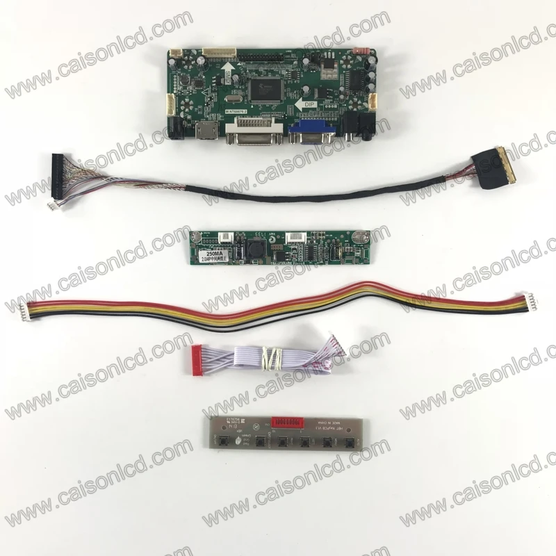 NT68676 LCD controller board support DVI+VGA+AUDIO  for LCD panel 10.1 inch  1920 x 1200 LCD model easy repair