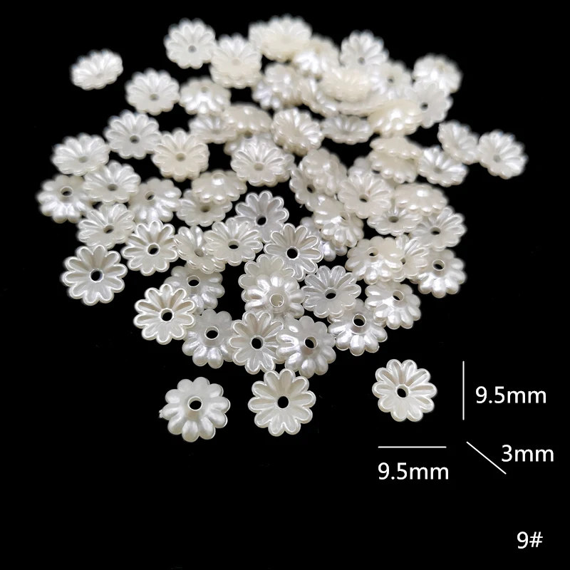 100 قطعة حبات اللؤلؤ الأبيض صنع المجوهرات النتائج قبعات إبرة لتقوم بها بنفسك اكسسوارات بالجملة