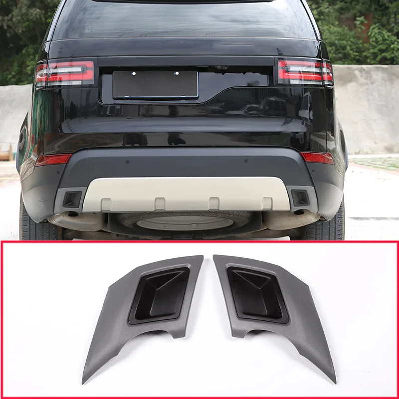 2pcs Car Tail Throat Exhaust Plate Protection Cover Trim For Land Rover Discovery 5 S/SE/HSE LR5 2017 2018 L462 Car Accessories