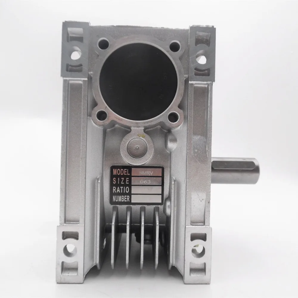 Wurm Getriebe Minderer 50:1 NMRV063 22mm Einzigen Eingang Welle Wurm Getriebe Geschwindigkeit Minderer für NEMA52 Servo Motor Schrittmotor