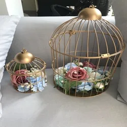 1pcs Continental Iron Birdcage Decorative Window Small Cage Wedding Ornaments Classical Cages for Bird