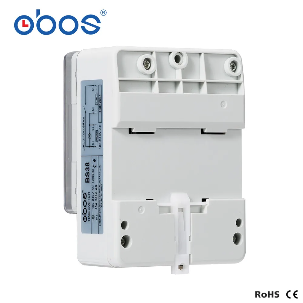 OBOS-مفتاح مؤقت تناظري LED ، مفتاح احتياطي ميكانيكي 24 ساعة ، يدوي/تلقائي ، TB388