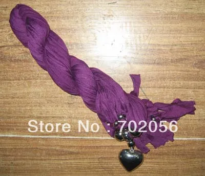 Charm Plain Solid color pendant scarf jewelry necklace Scarf Neck Scarves Gift CLEARANCE SALE MIXD COLOR 100pcs/lot #3381