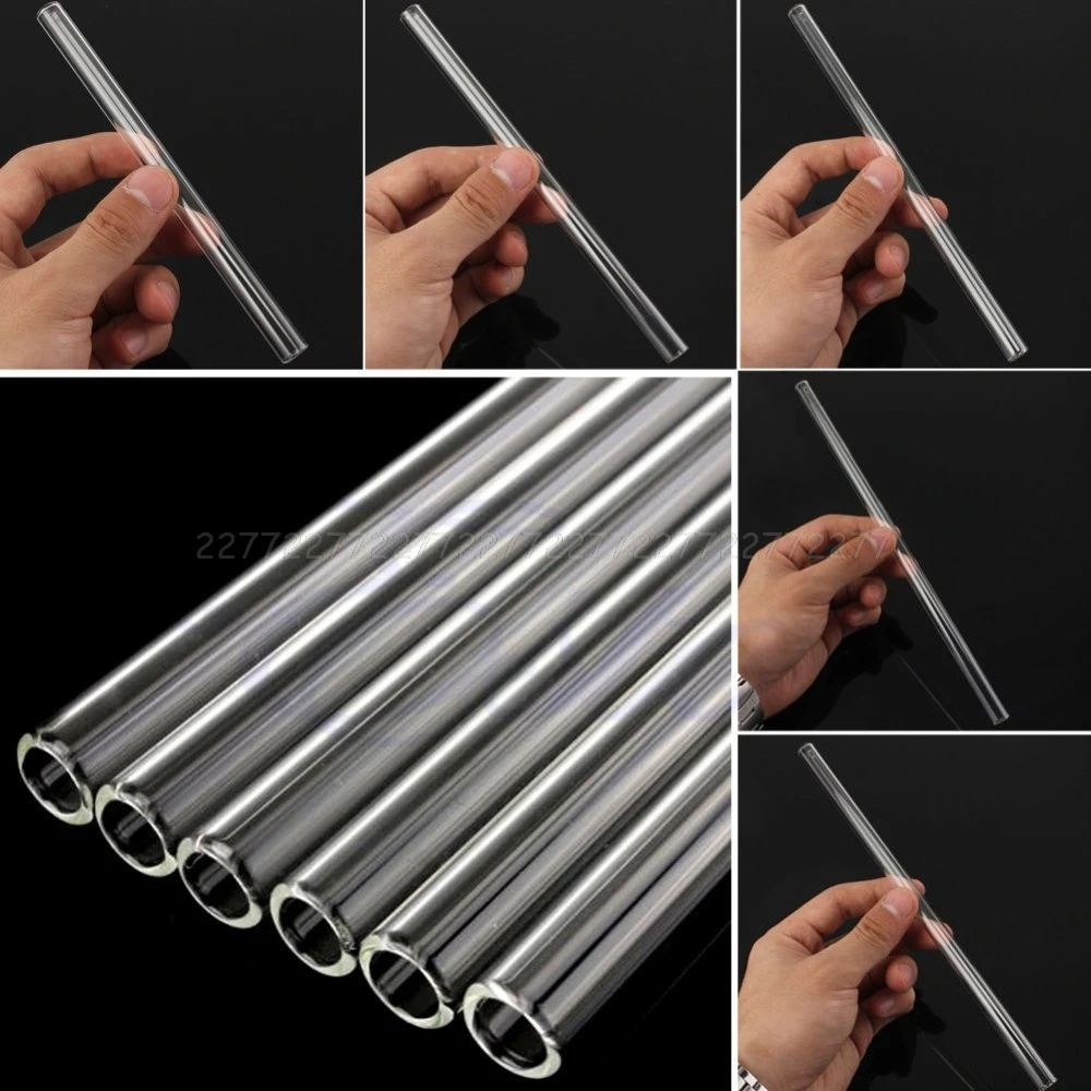 New Clear Glass 10mm Reusable Wedding Birthday Party Drinking Straws Thick Straws JUL24 dropship