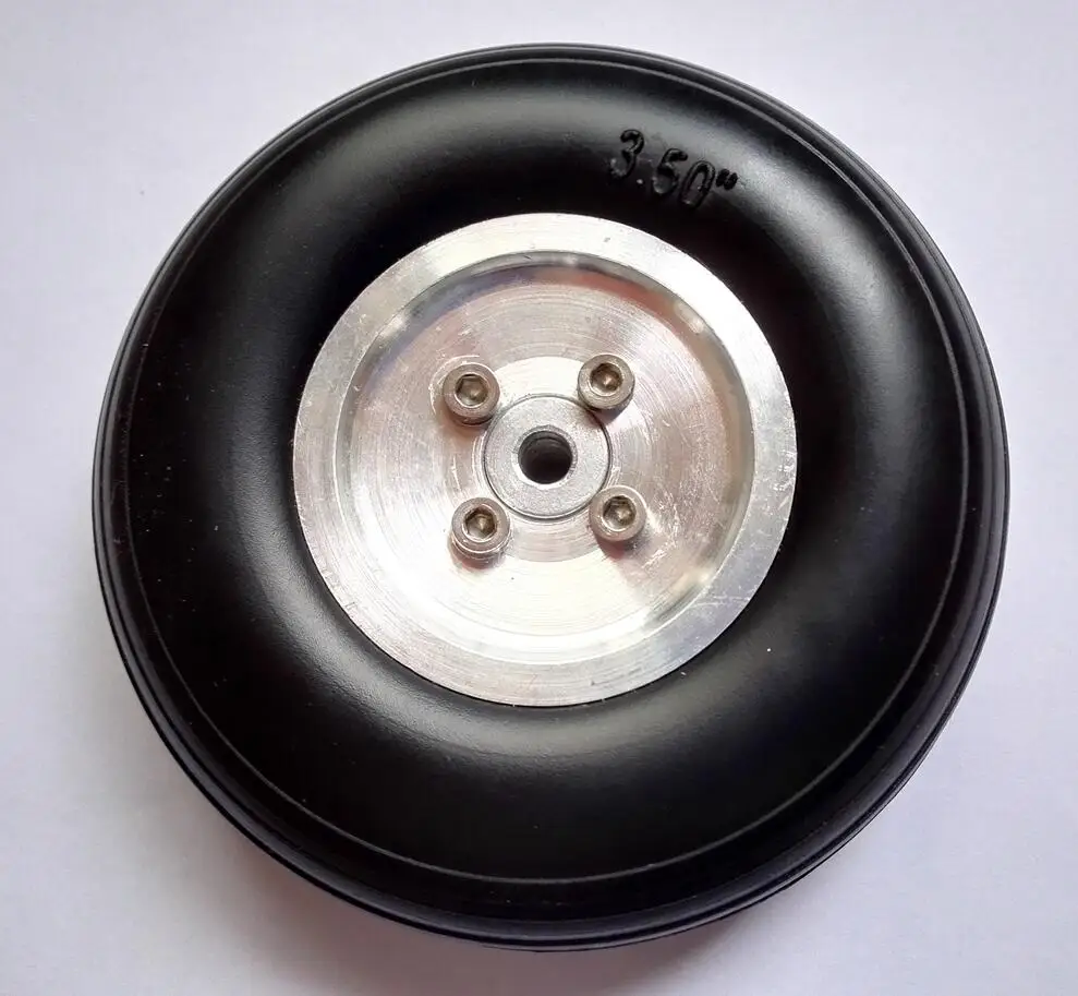 RC Vliegtuig PU wiel met Dia-Casting Aluminium hub 3.5 '/89mm