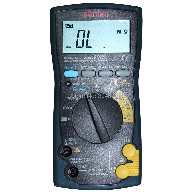 sanwa PC773 True RMS digital multimeter/data processing (PC Link) with backlight resistance/capacitance/frequency/on-off test