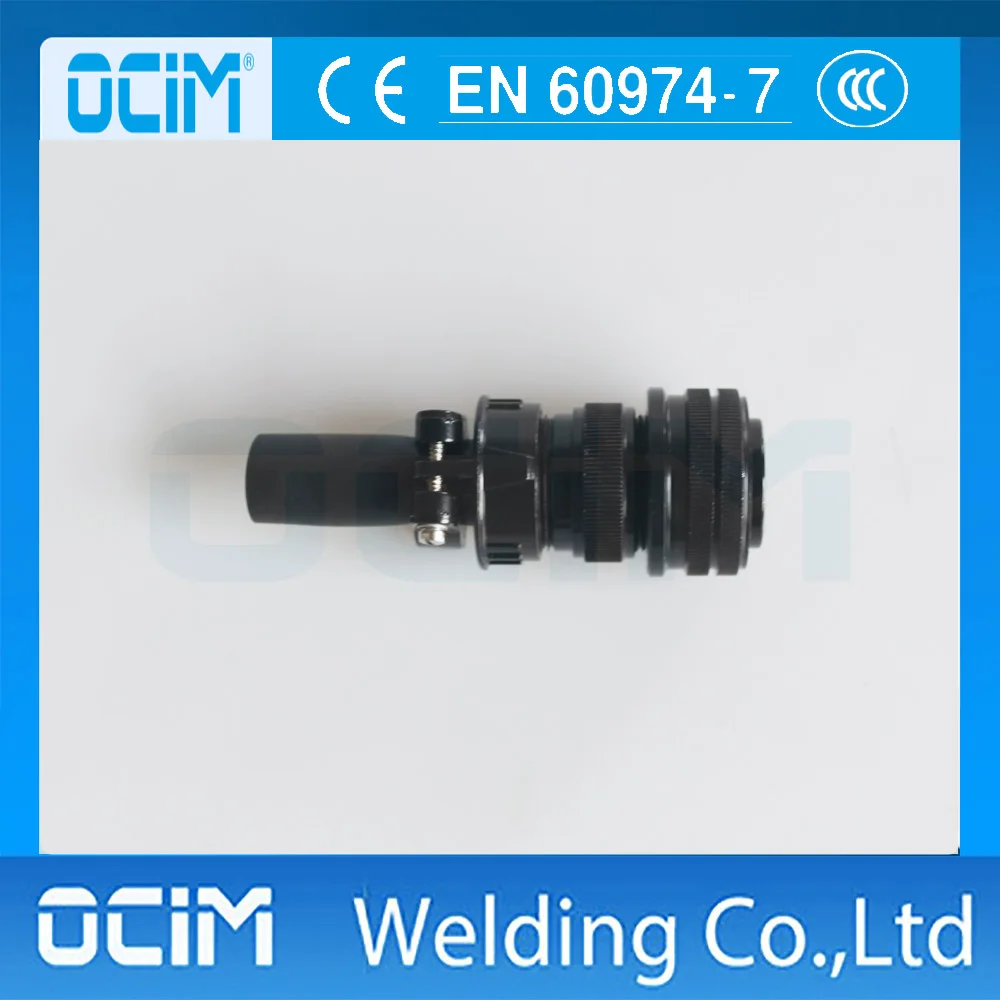 1PC 6 Pin Plug Male  Connector For Welding Torch