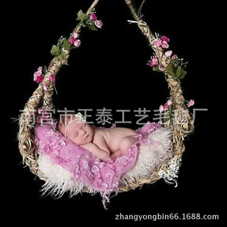 Newborn photography colouful Faux Fur Blanket Basket Stuffer Mongolia Fur Photography Props Newborn Photography Props