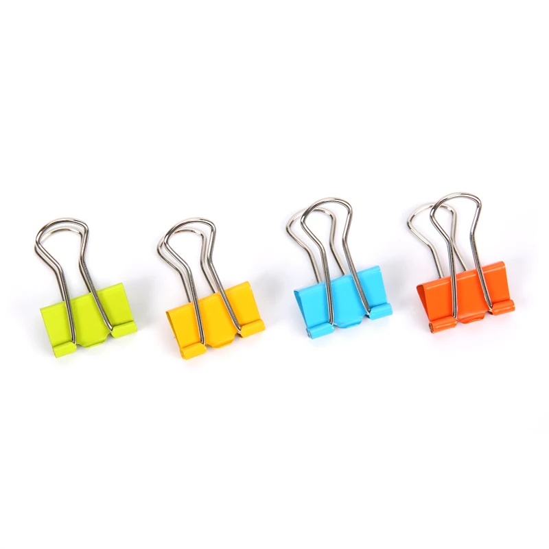 40PCS/lot M&G 19mm Colorful Metal Binder Clips Paper Clip Office Stationery Binding Supplies ABS92797