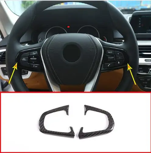 

Real Carbon fiber For BMW 5 Series G30 2018 2019 Car Steering Wheel Button Frame Trim For BMW X4 G02 2018 2019