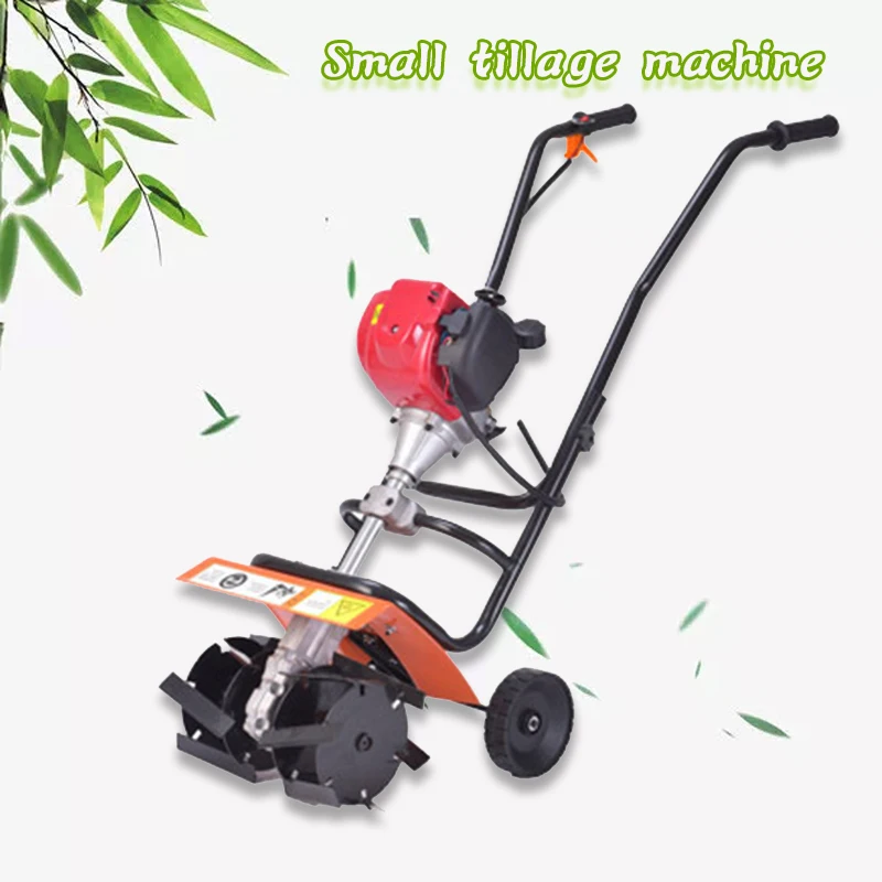 Mini tiller Garden Cultivator Rotary Hoe Tine Tiller Mini Cultivator Pro Machine For Soil Loosening Equipment Gasoline power