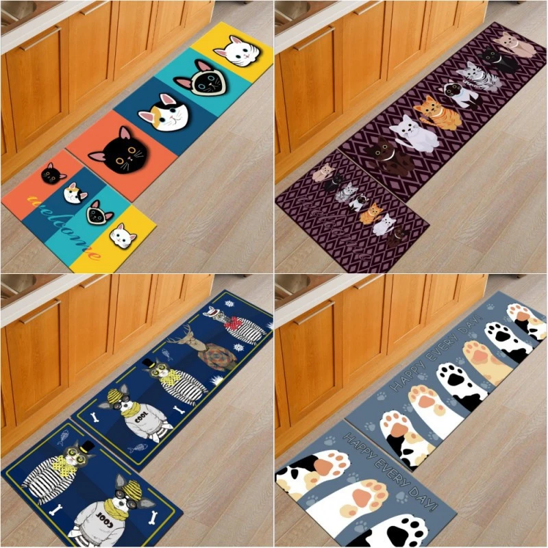 Piano Keys Mat Notes Pattern Home Door Floor Mats Animal Stone Tree Waterproof Colored Beating Rugs Kitchen Home Decor Crafts