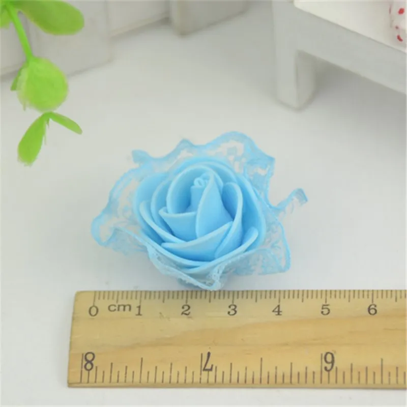 20/50/80Pcs Artificial Mini PE Foam Lace Rose Flower Heads For Wedding Party Decoration Diy Handmade Garland Craft Fake Flowers