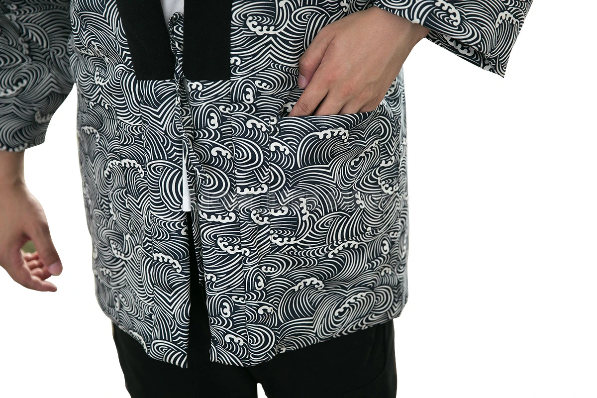 New Japanese Men Women Hanten Winter Warm Wadded Cotton Kimono Haori Coat Outterwear