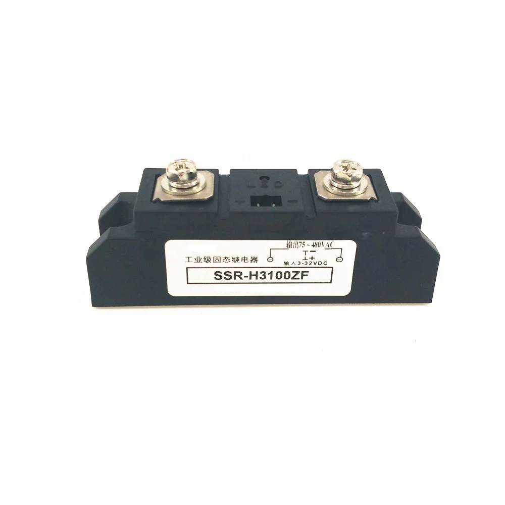 مرحلات حالة صلبة من الدرجة الصناعية 100A 480VAC DC تحكم AC SSR H3100ZF