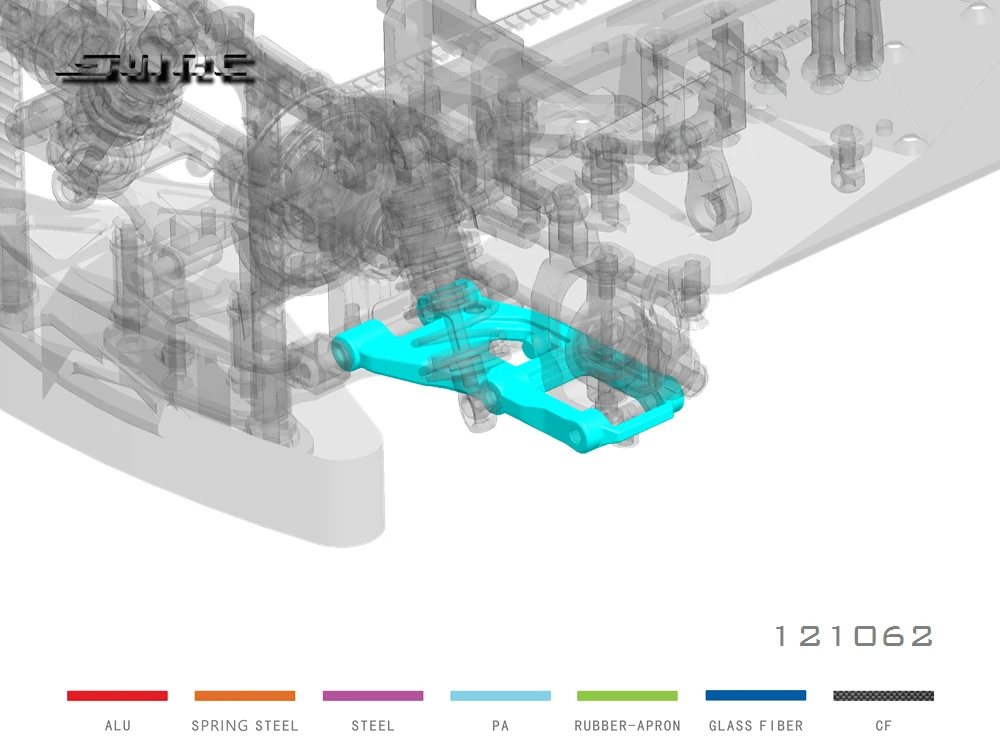 SN-RC 121062   1:10 ملحقات RCA ذراع التعليق الأمامي (2)