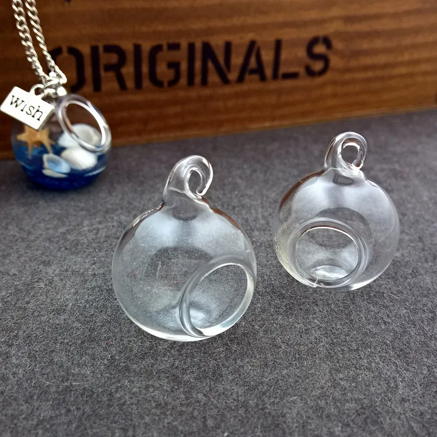 5pieces 25*30mm Micro Landscape Ecological Glass Bottle Glass Pots jewelry Glass Bottle Moss DIY Glass globe pendant