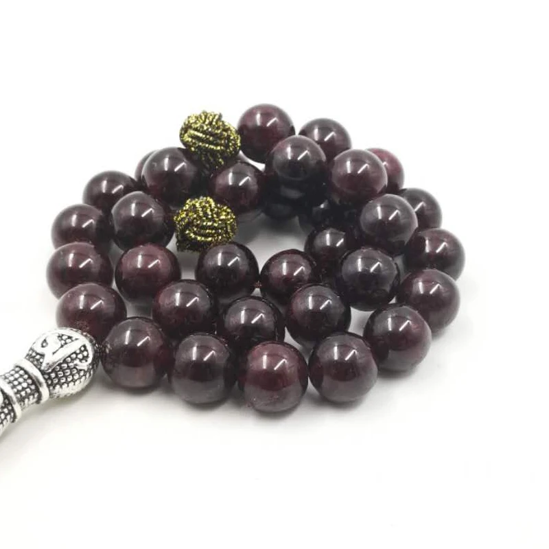 الطبيعي العقيق Tasbih مع الأحمر العقيق حجر أساور اكسسوارات Tarbons شرابة الإسلام misbaha جديد هدية للجميع