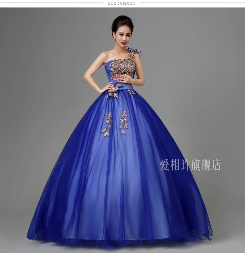 royal blue peacock luxury medieval dress ball gown siss princess Medieval Renaissance Gown queen Cosplay Victorian Belle ball