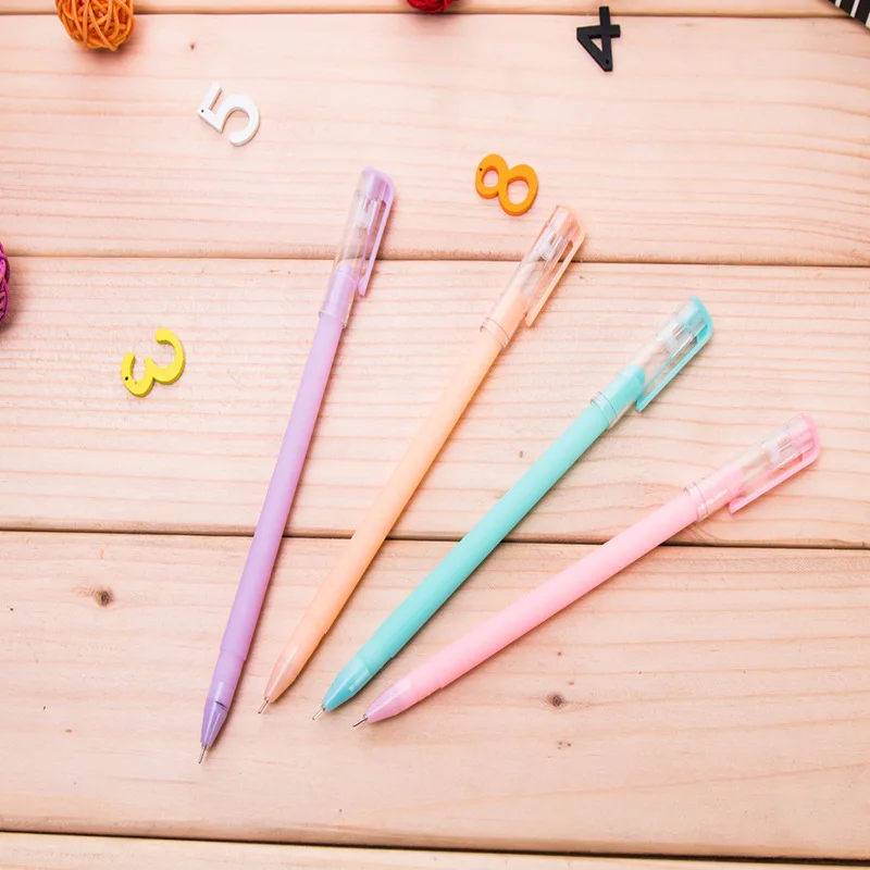 100 pcs simple jelly system neutral pen lovely fresh water-based Black Signature Pen kawaii school supplies