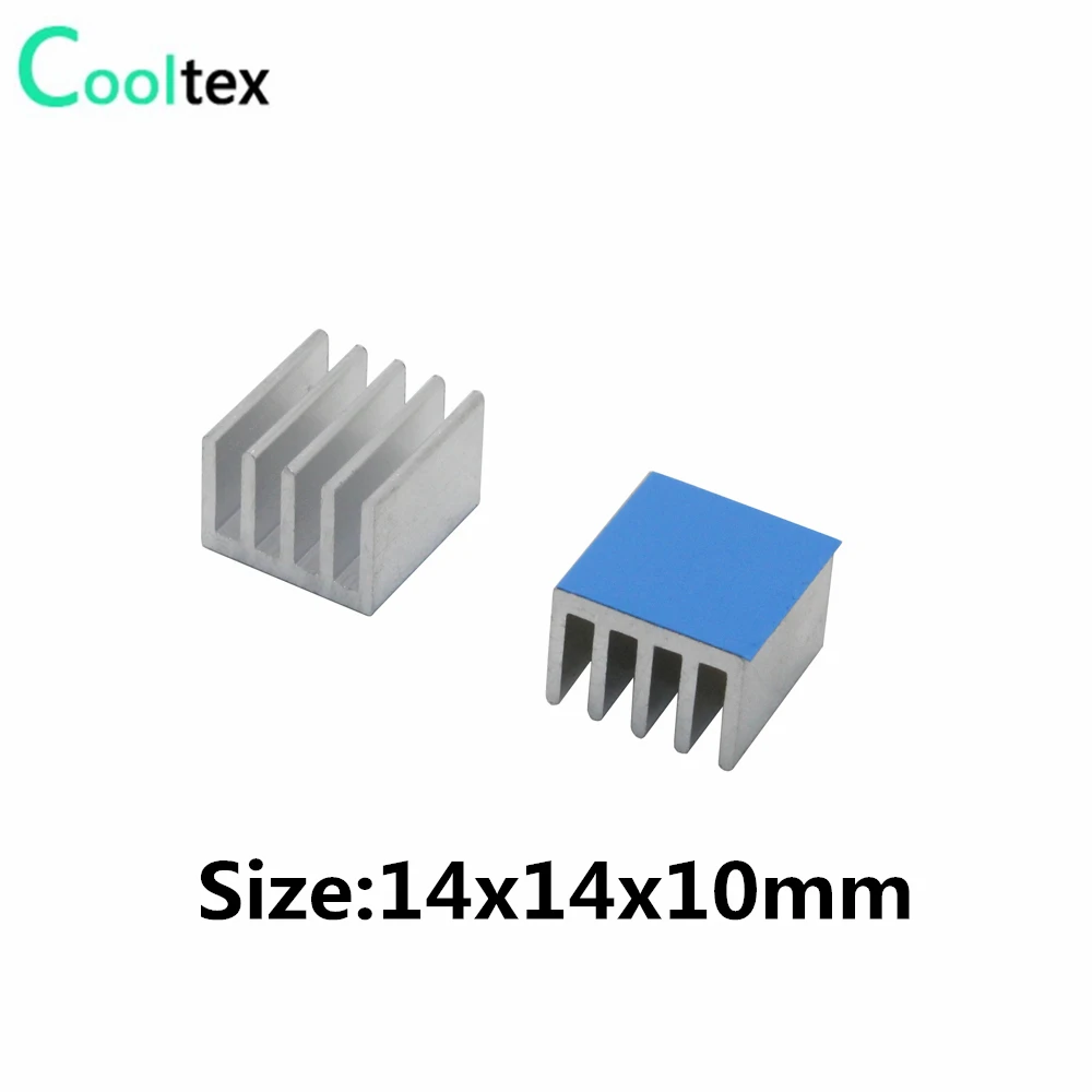 Disipador de calor de aluminio para impresora 3D, radiador de refrigeración para Chip electrónico IC, Raspberry PI con cinta conductora térmica