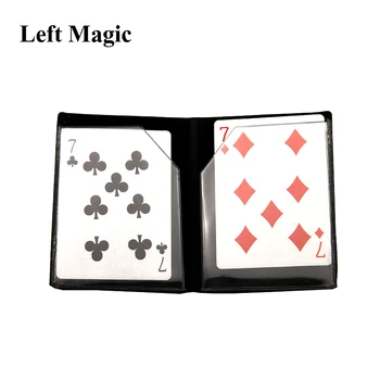 Portefeuille optique pour cartes, tours de magie, fondre avec carte magnétique, scène de rue, gros plan, Illusion magique, mentalisme