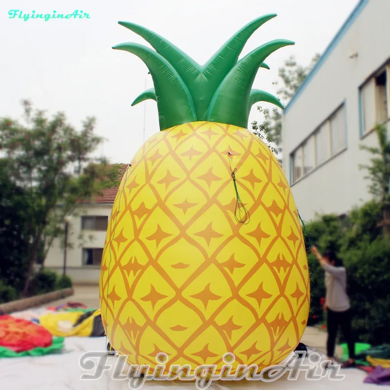 5m Giant Yellow Ananas Inflatable Pineapple Replica Tropical Fruit Balloon for Bar/Event Decoration