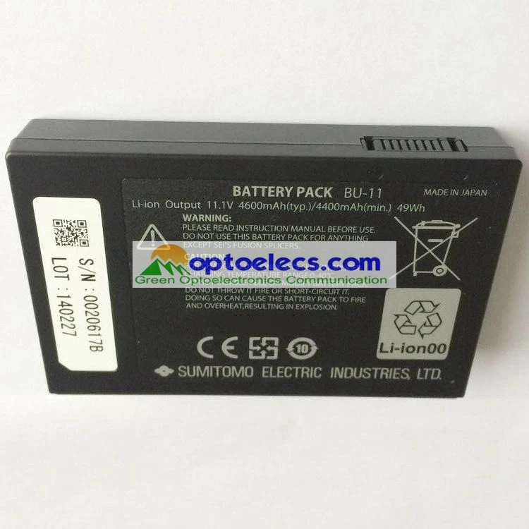 Free DHL shipping Sumitomo BU-11 big compacity battery for T-71C/ T-81C/ Z1C/ Q101 fusion splicer