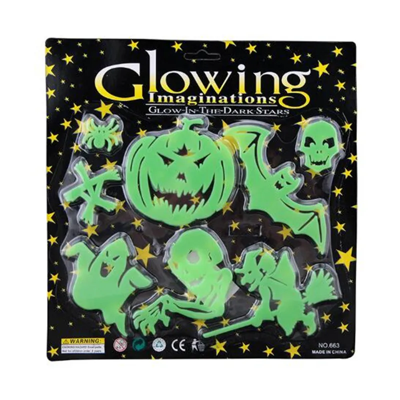 

Glow In The Dark Stars Halloween Decoration Props Supplies Luminous 3D Wall Sticker For Home Bar Haunted House Scene Horror