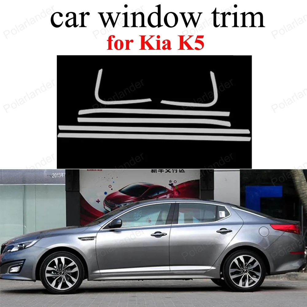 

car styling Stainless Steel Window Trim Car Cover For K-ia K5 Accessories